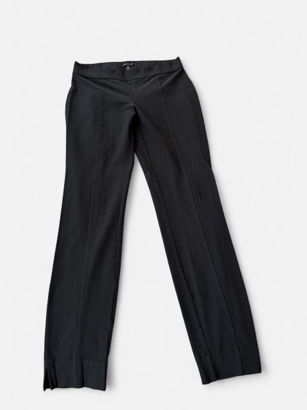 Eileen Fisher Black Ponte Pants with Center Seams